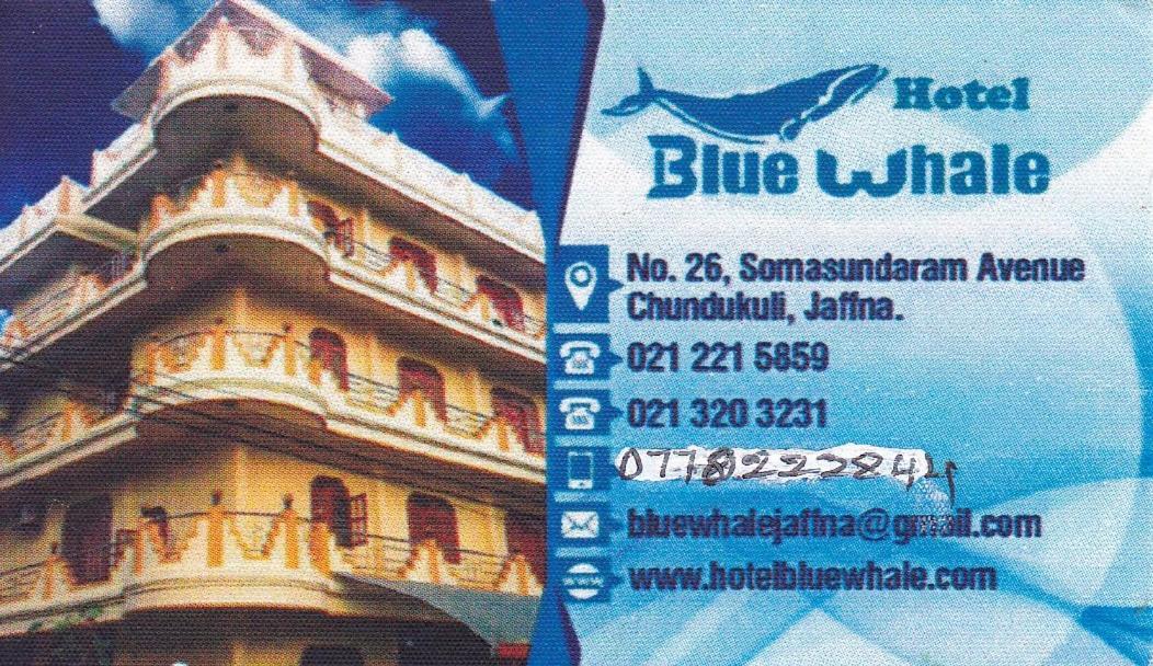 Hotel Blue Whale Jaffna Exteriör bild